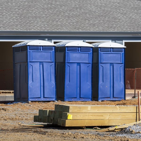 what is the expected delivery and pickup timeframe for the portable toilets in Dillonvale Ohio